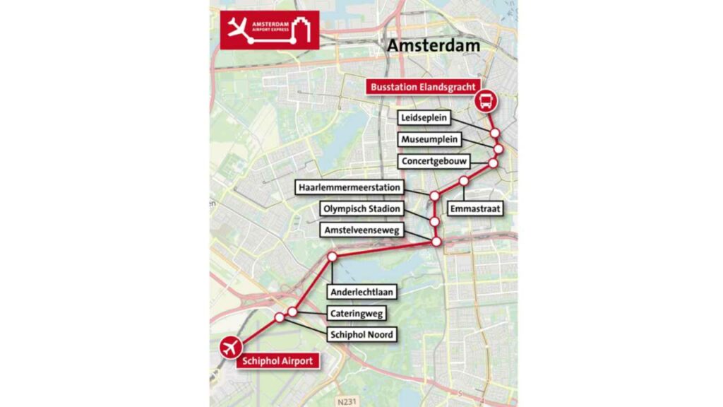 Amsterdam Flughafen Express Bus